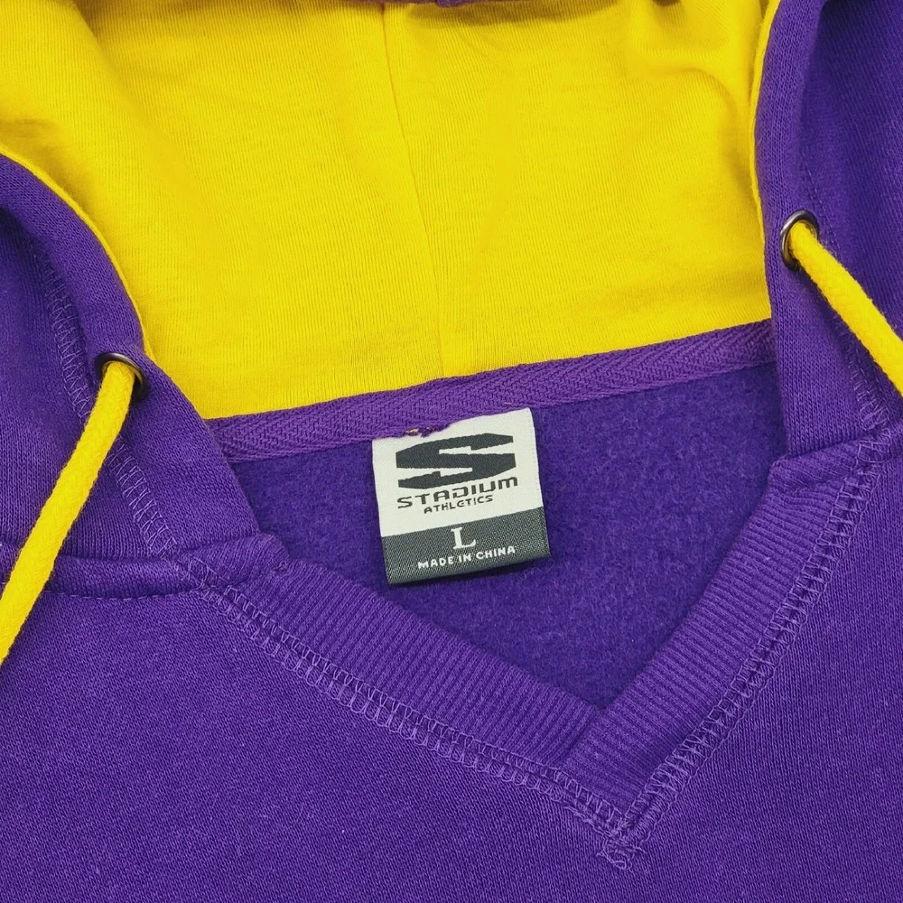 LSU Tigers Womens Sz L Hoodie Purple Stadium Athletics Sweatshirt Football EUC - Picture 4 of 7